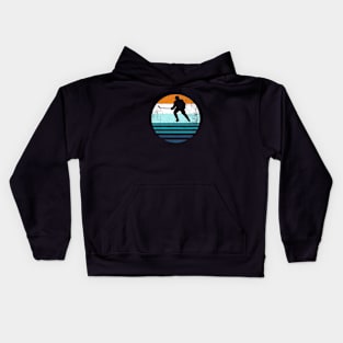 Ice Hockey Player | 70's Retro Style Kids Hoodie